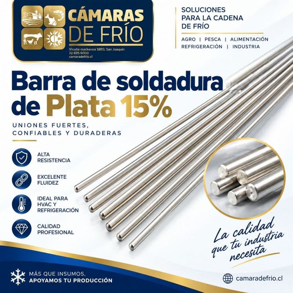 Barra de soldadura de Plata 15 Porciento  : Refrigeracion