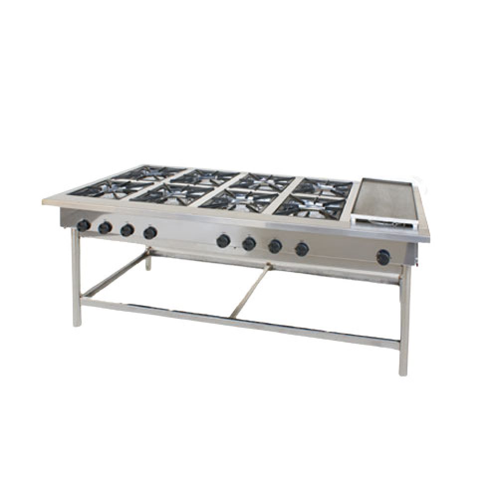 Cocina Industrial Gas Maigas 6 Platos 2 Hornos + Plancha - Línea Industrial  | Paris.cl